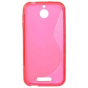 HTC Desire 510 S-Curve TPU-Kotelo Kuuma Pinkki