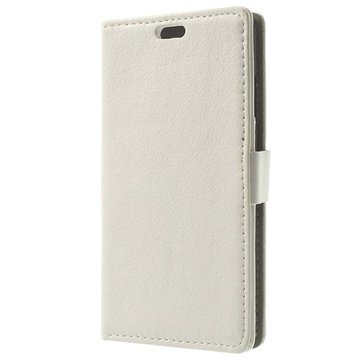 HTC Desire 516 Dual Sim Wallet Nahkakotelo Valkoinen
