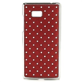 HTC Desire 600 Dual Sim Bling Diamond Case Red