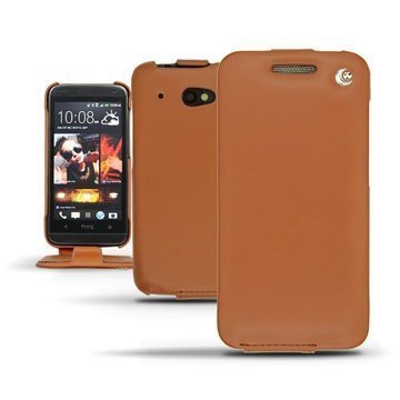 HTC Desire 601 Noreve Tradition Flip Leather Case Brown