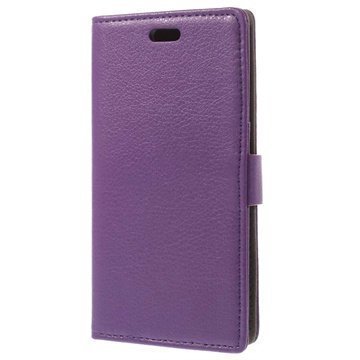 HTC Desire 616 Dual Sim Wallet Nahkakotelo Violetti