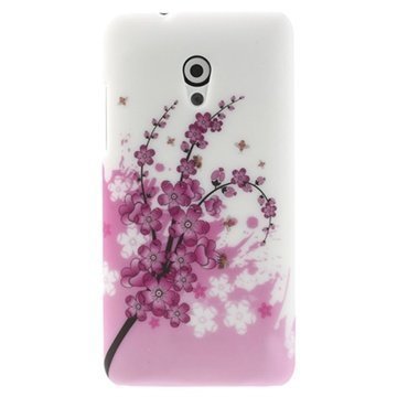 HTC Desire 700 Dual Sim Kumipintainen Napsautuskotelo Vaaleanpunaiset kukat