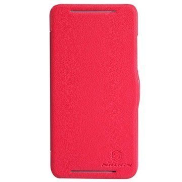 HTC Desire 700 Dual Sim Nillkin Fresh Series Läpällinen Nahkakotelo Punainen