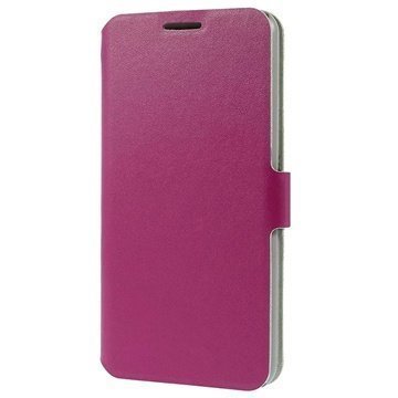 HTC Desire 816 Doormoon Wallet Nahkakotelo Kuuma Pinkki