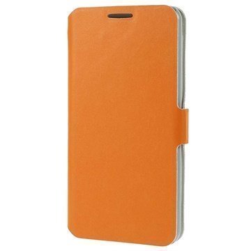 HTC Desire 816 Doormoon Wallet Nahkakotelo Oranssi
