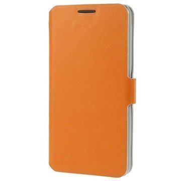 HTC Desire 816 Doormoon Wallet Nahkakotelo Oranssi