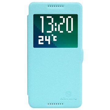 HTC Desire 820 820 dual sim Nillkin Fresh Sarjan Nahkainen Läppäkotelo Sininen