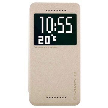 HTC Desire 826 Nillkin Sparkle Series Smart View Läppäkotelo Kulta