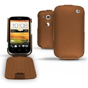 HTC Desire C Noreve Tradition Flip Leather Case Brown