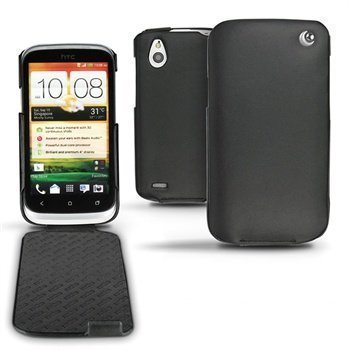 HTC Desire X HTC Desire V Noreve Tradition Flip Nahkakotelo Musta