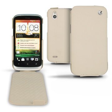 HTC Desire X HTC Desire V Noreve Tradition Läpällinen Nahkakotelo Beige