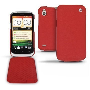 HTC Desire X HTC Desire V Noreve Tradition Läpällinen Nahkakotelo Tomaatti