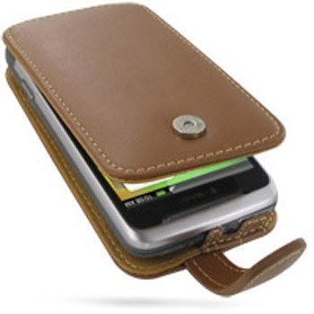 HTC Desire Z PDair Leather Case 3THTEZF41 Ruskea