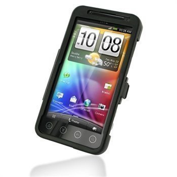 HTC EVO 3D CDMA Metal Case Musta