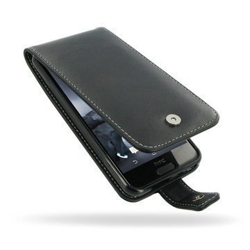 HTC One A9 PDair Deluxe Nahkainen Läppäkotelo Musta