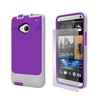 HTC One Beyond Cell InFlex TPU Case Violetti / Valkoinen