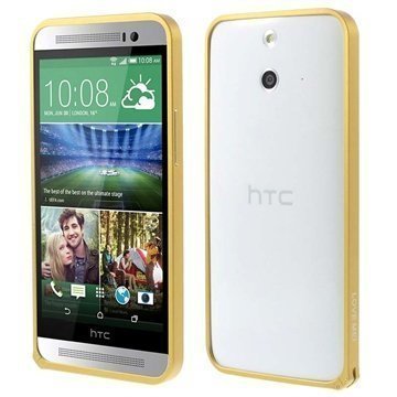 HTC One (E8) Love Mei Alumiininen Suojakehys Kultainen