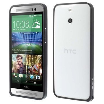 HTC One (E8) Love Mei Alumiininen Suojakehys Musta