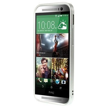 HTC One (M8) One (M8) Dual Sim Alumiininen Suojakehys Hopeinen
