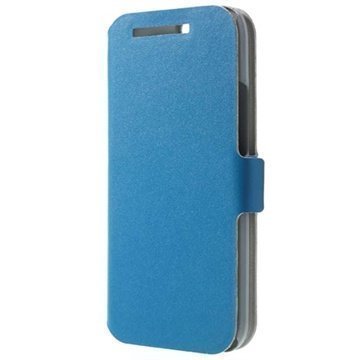 HTC One (M8) One (M8) Dual Sim Doormoon Wallet Nahkakotelo Sininen