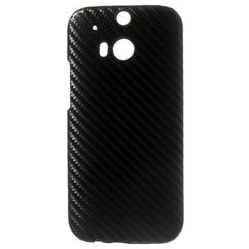 HTC One (M8) One (M8) Dual Sim Hiilikuitukuvioitu Kova Suojakuori Musta