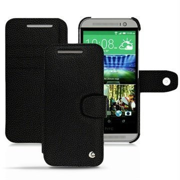 HTC One (M8) One (M8) Dual Sim Noreve Tradition B Wallet Nahkakotelo Pikimusta