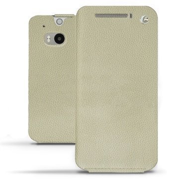 HTC One (M8) One (M8) Dual Sim Noreve Tradition Läpällinen Nahkakotelo Norsunluun Värinen