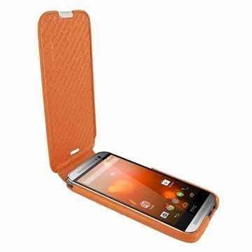 HTC One (M8) One (M8) Dual Sim Piel Frama Imagnum Nahkakotelo Oranssi