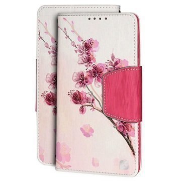 HTC One M9 Beyond Cell Infolio Design Lompakkokotelo Cherry Blossom