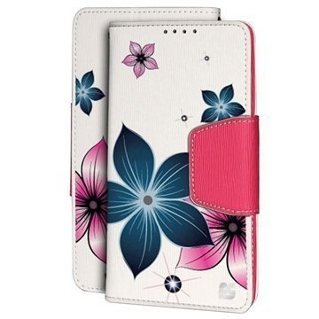 HTC One M9 Beyond Cell Infolio Design Lompakkokotelo White Mistical Rose