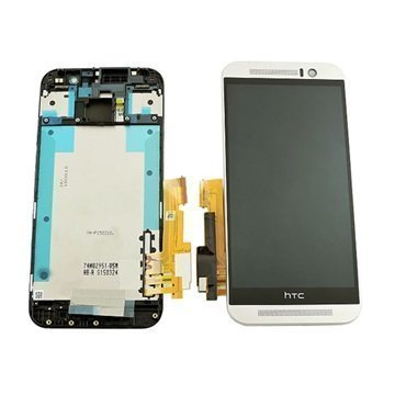 HTC One M9 Etukuori & LCD Näyttö Kultainen / Hopeinen