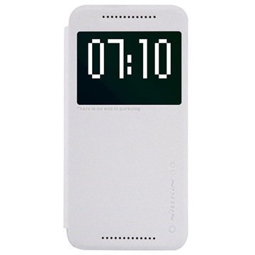 HTC One M9 Nillkin Sparkle Series Smart View Läppäkotelo Valkoinen