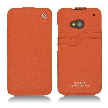 HTC One Noreve Tradition D Flip Leather Case Papaye