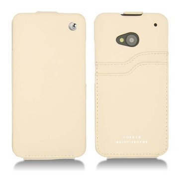 HTC One Noreve Tradition D Läpällinen Nahkakotelo Beige