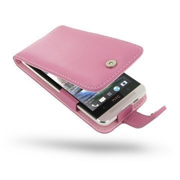 HTC One PDair Leather Case 3JHTE8F41 Vaaleanpunainen