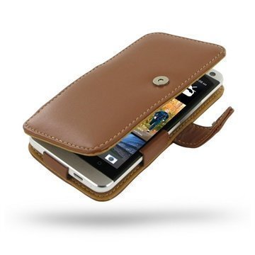 HTC One PDair Leather Case 3THTE8B41 Ruskea