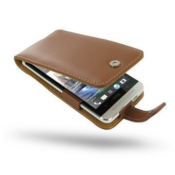 HTC One PDair Leather Case 3THTE8F41 Ruskea