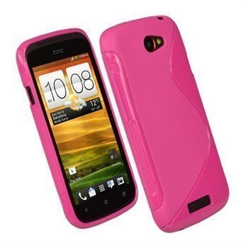 HTC One S iGadgitz Dual Tone TPU Cover Hot Pink