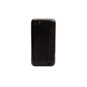 HTC One V Silikonikotelo Läpinäkyvä Musta