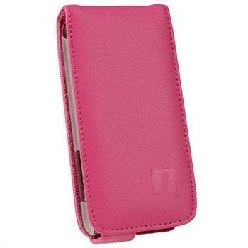 HTC One V iGadgitz Leather Flip Case Pink