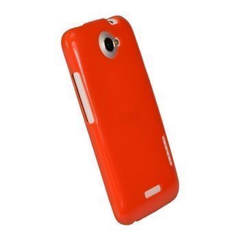 HTC One X One X+ iGadgitz Glossy Durable TPU Napsautuskuori Punainen