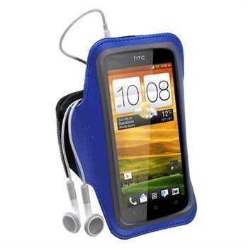 HTC One X One X+ iGadgitz Neopreeni Käsivarsikotelo Sininen