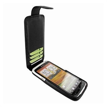 HTC One X Piel Frama iMagnum2 Nahkakotelo Musta