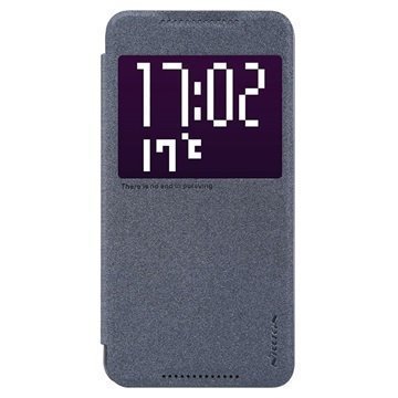 HTC One X9 Nillkin Sparkle Series Smart Ikkunallinen Läppäkotelo Musta