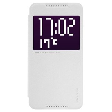 HTC One X9 Nillkin Sparkle Series Smart Ikkunallinen Läppäkotelo Valkoinen