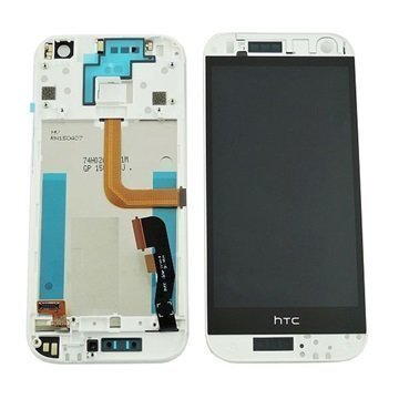 HTC One mini 2 Etukuori & LCD Näyttö Hopeinen