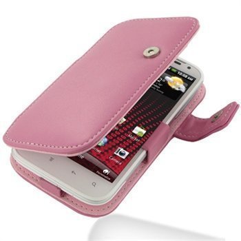 HTC Sensation XL PDair Leather Case 3JHTXLB41 Vaaleanpunainen