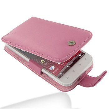 HTC Sensation XL PDair Leather Case 3JHTXLF41 Vaaleanpunainen