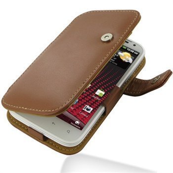 HTC Sensation XL PDair Leather Case 3THTXLB41 Ruskea