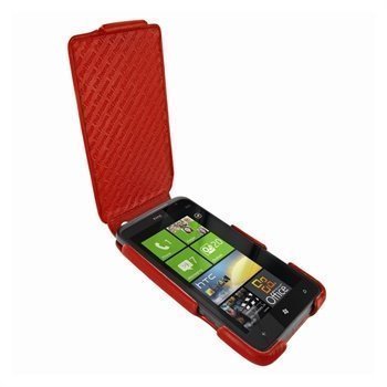 HTC Titan Piel Frama iMagnum Leather Case Red